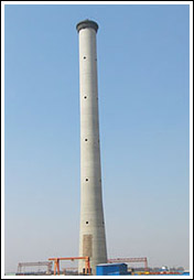 广东210米混凝土烟囱滑膜